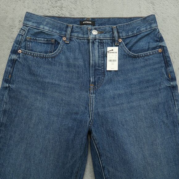 Express Jeans Women's Size 8R Blue High-Rise 90's Bootcut Denim 32" Inseam NWT - Picture 12 of 16